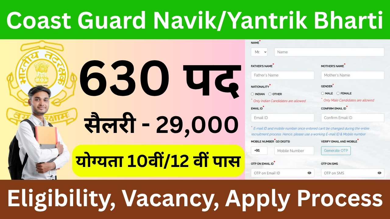 Indian Coast Guard Navik/Yantrik Recruitment 2025