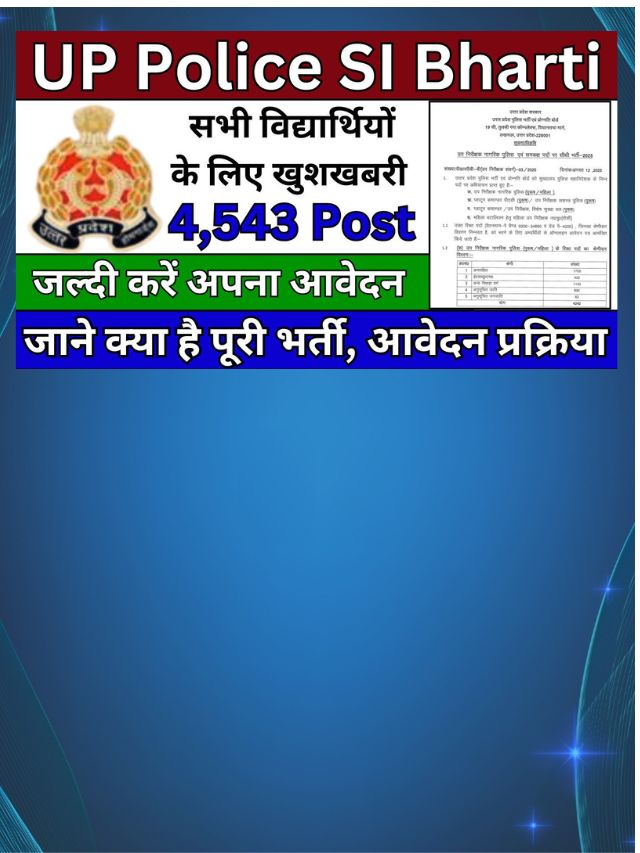 UP Police SI Recruitment 2025