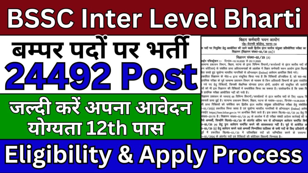 Bihar SSC Inter Level Bharti