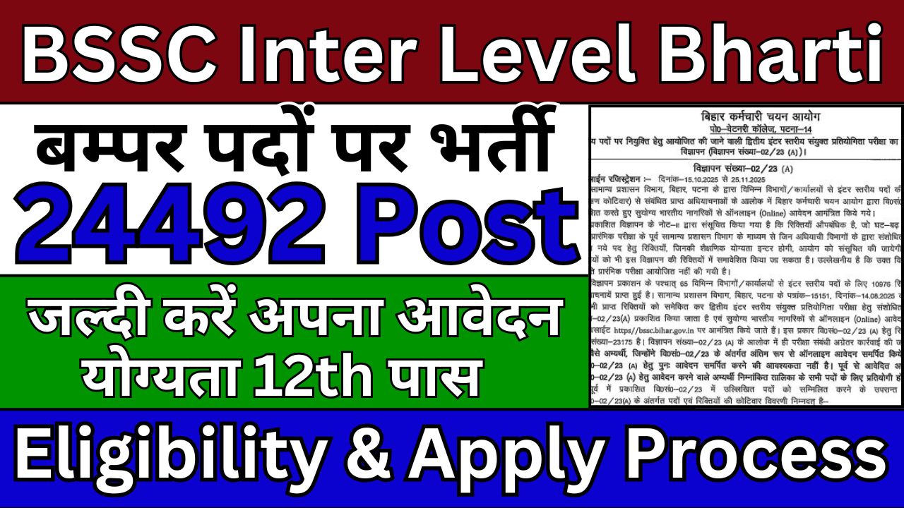 Bihar SSC Inter Level Bharti
