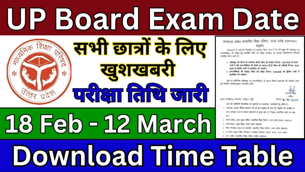 UP Board Exam Date